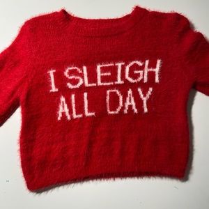 Funny Cropped "Ugly" christmas sweater